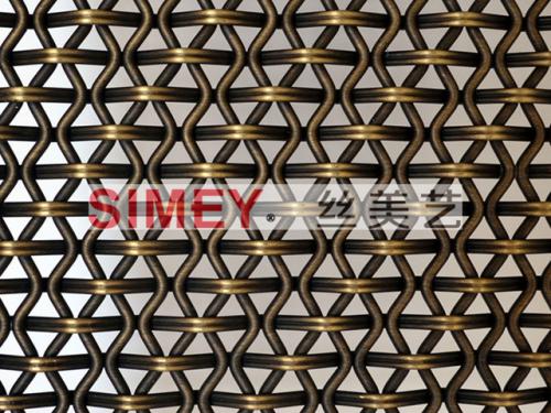 XY-5211G古铜做旧金属网屏风